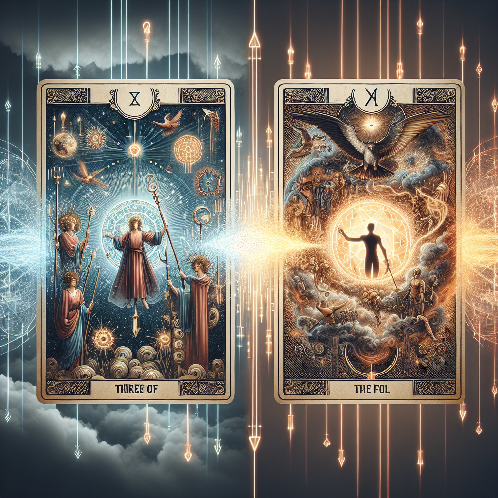 Three of Wands and The Fool