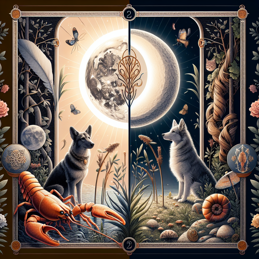 the moon and ace of wands