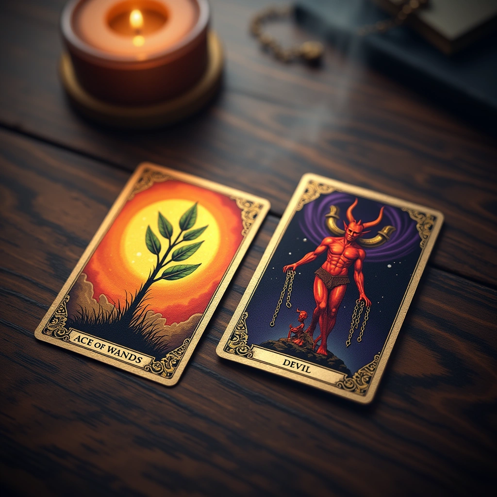 ace of wands and the devil