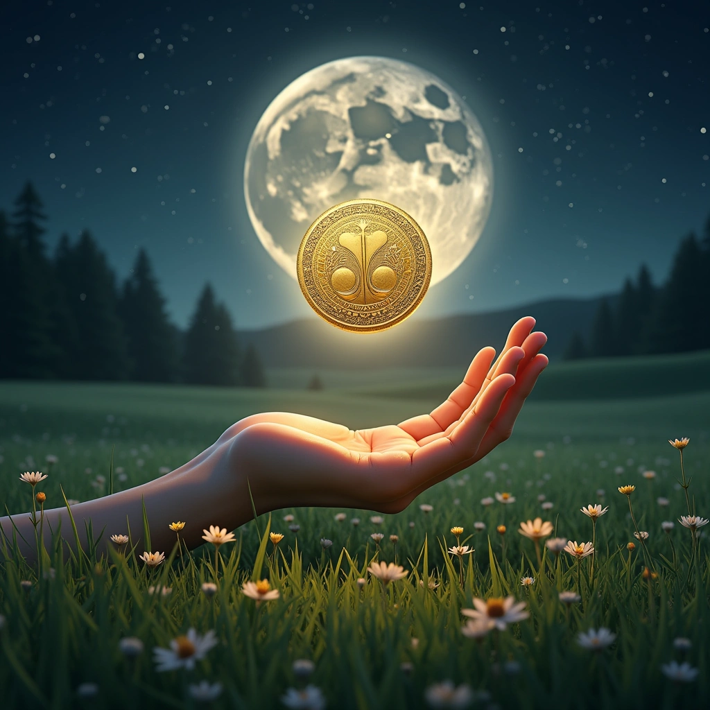 ace of pentacles and the moon