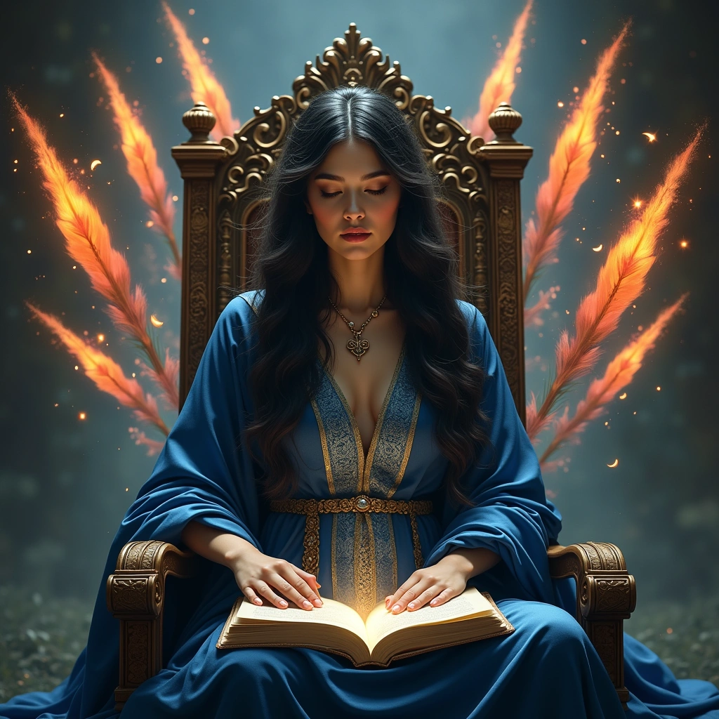 eight of wands and the high priestess