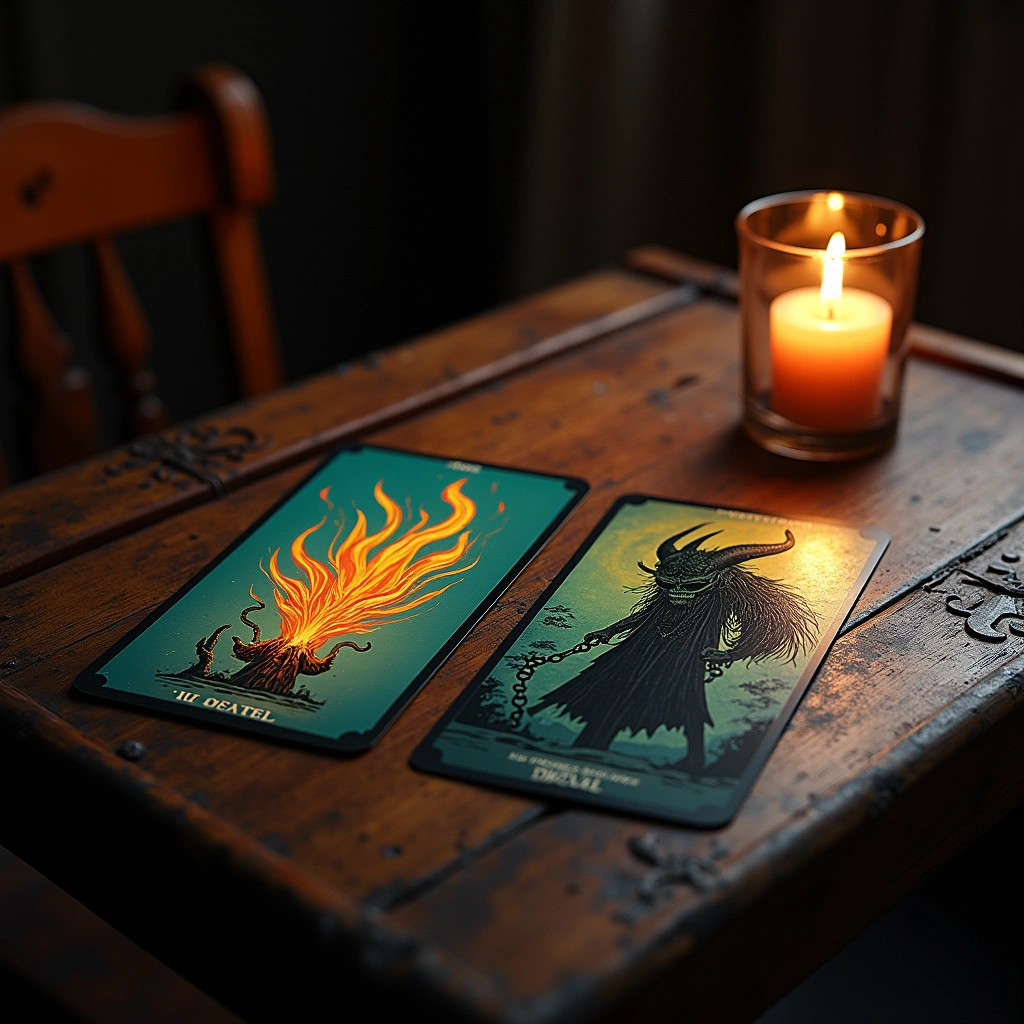 eight of wands and the devil