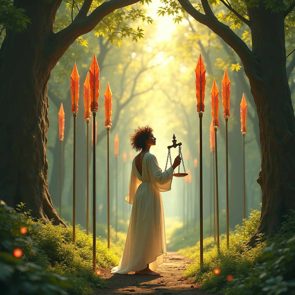 eight of wands and the justice