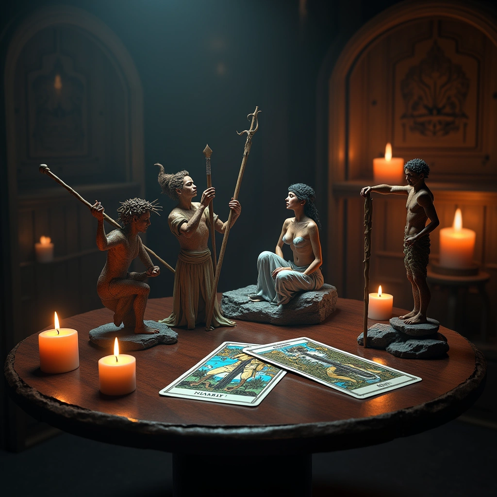 five of wands and two of swords