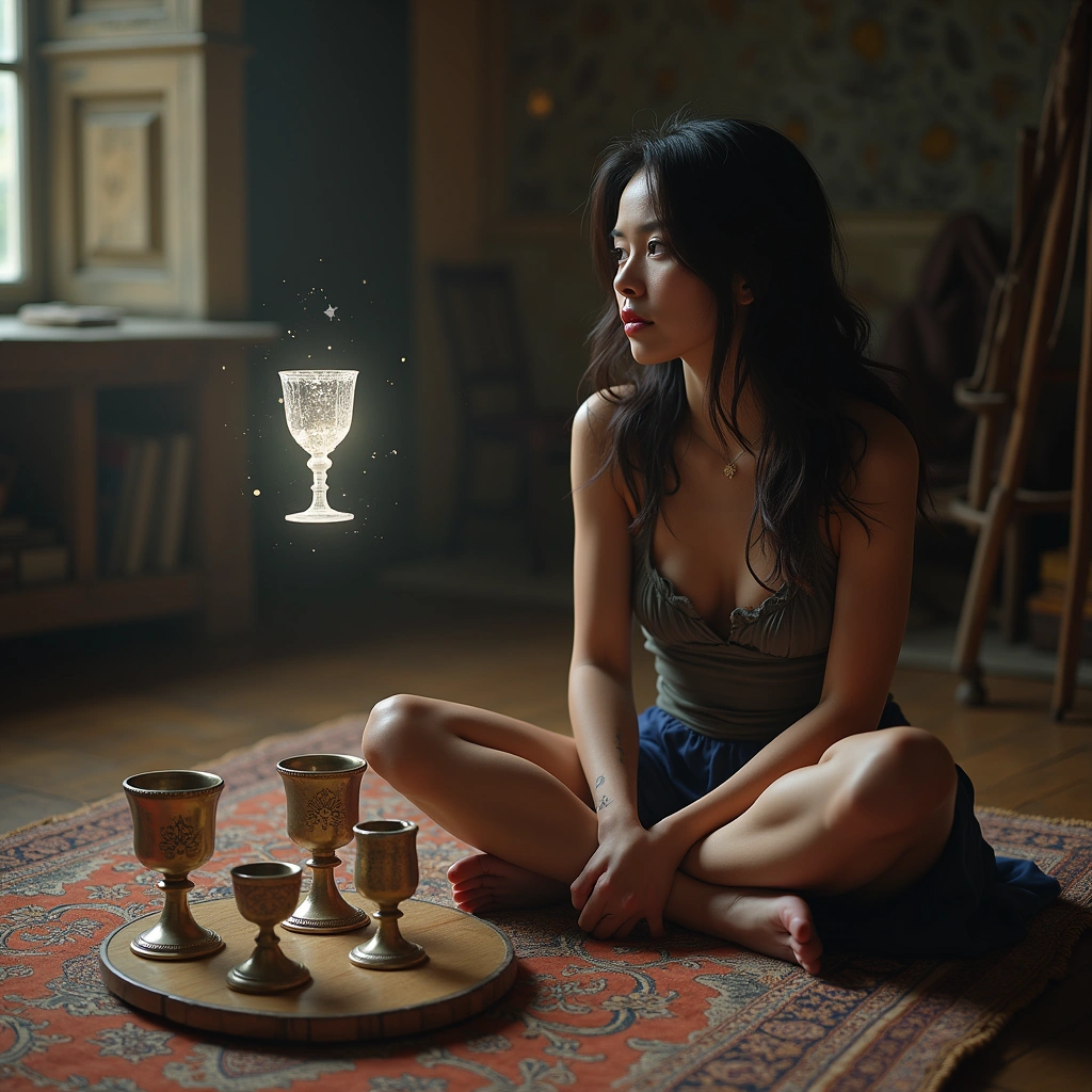 four of cups and page of swords