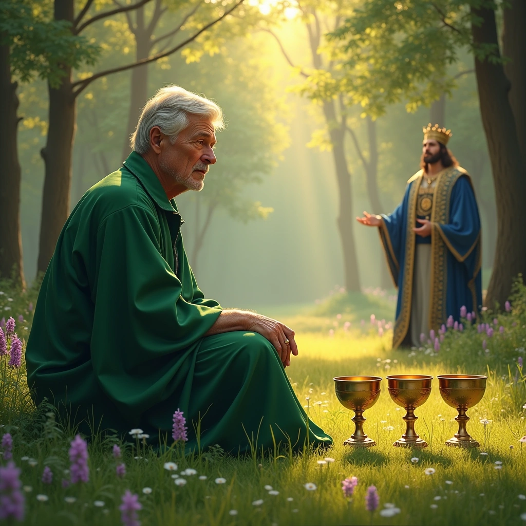 four of cups and king of pentacles