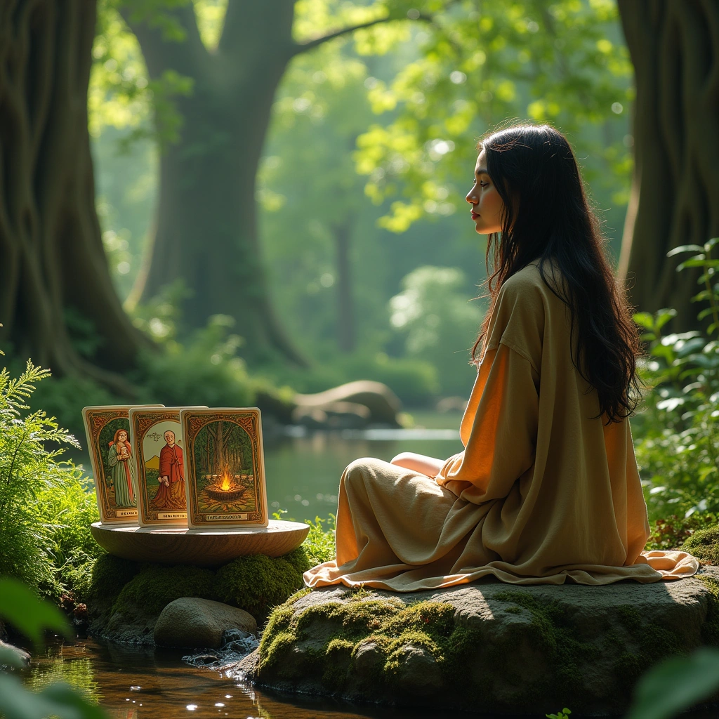 four of cups and the hermit