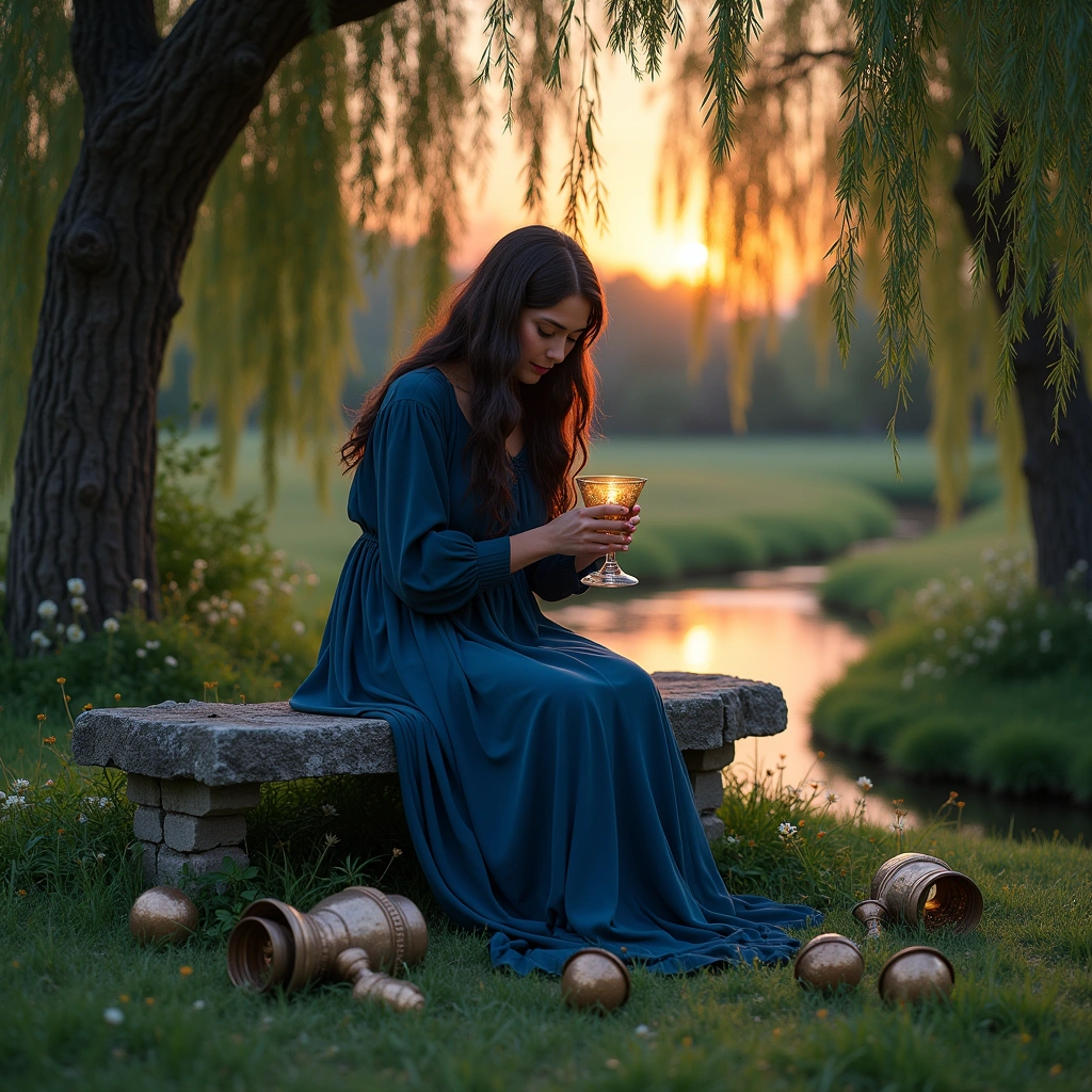 five of cups and the temperance