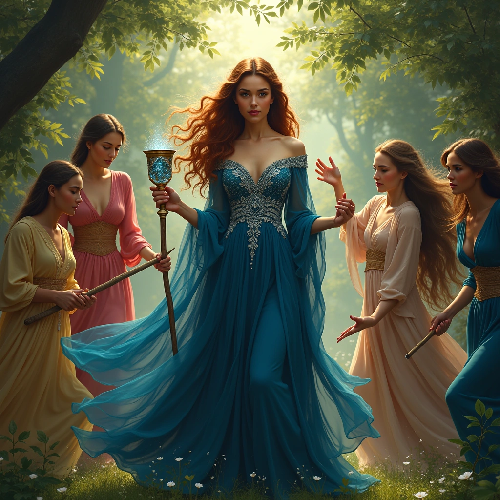 five of wands and queen of cups