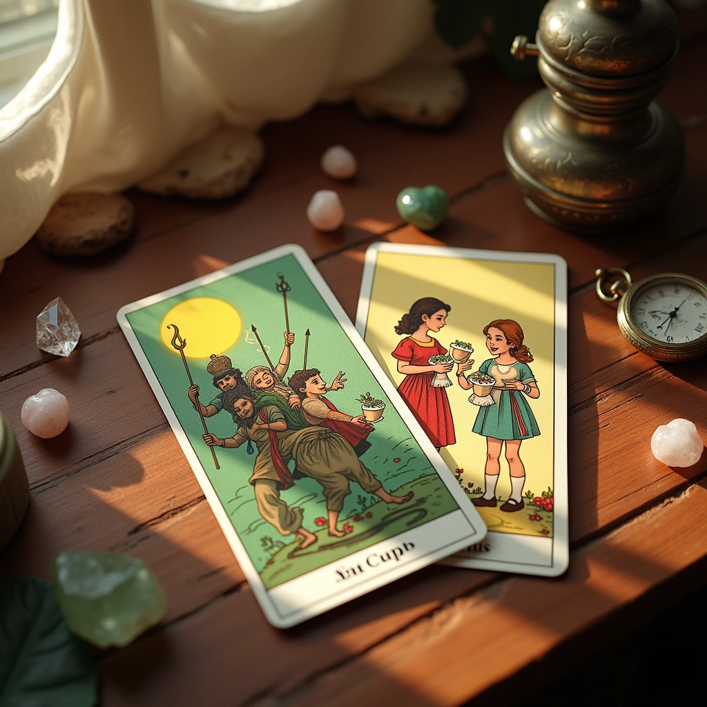 five of wands and six of cups