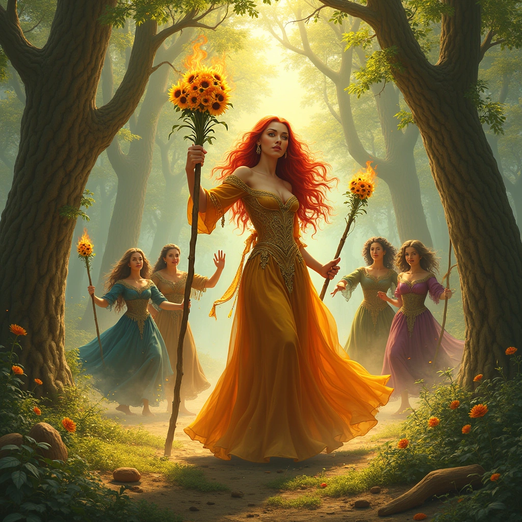 five of wands and queen of wands