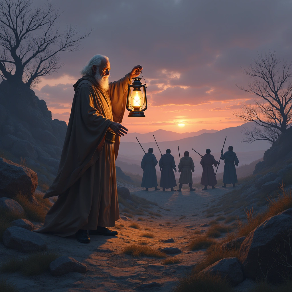five of wands and the hermit