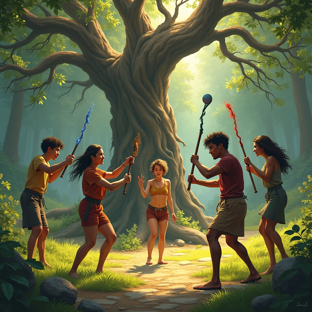 five of wands and the hanged man