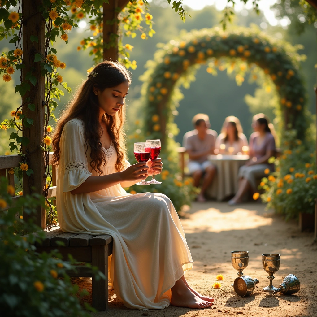 five of cups and four of wands