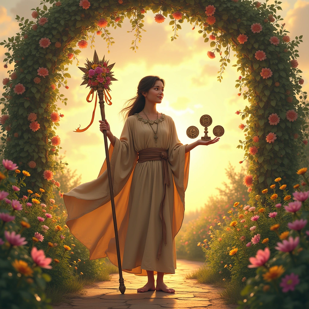 four of wands and two of pentacles