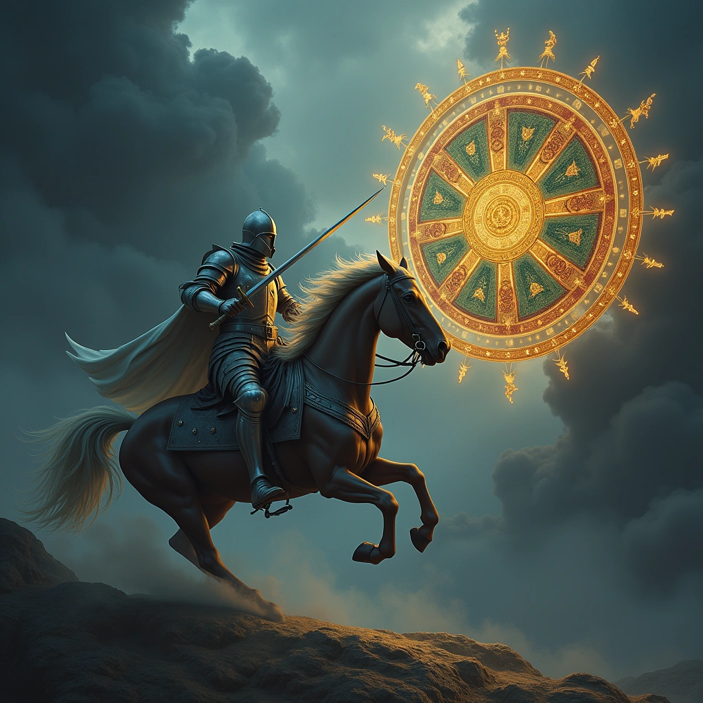 knight of swords and the wheel of fortune