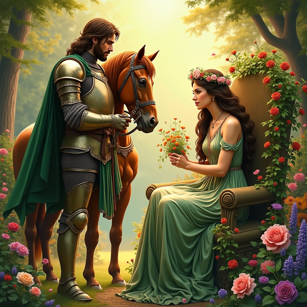 knight of pentacles and the empress