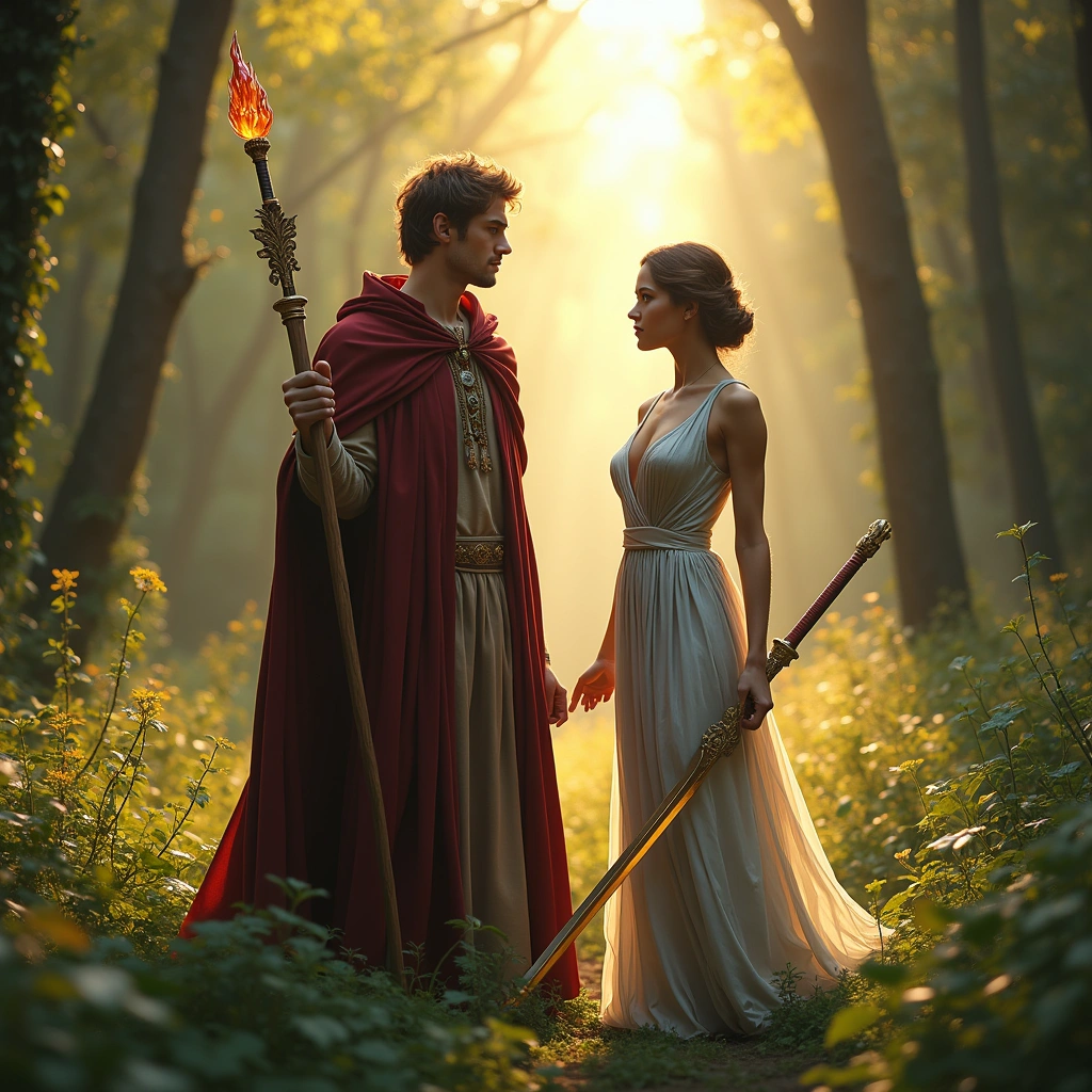 king of wands and queen of swords
