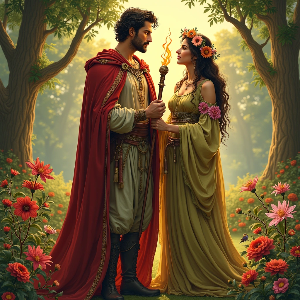 king of wands and the empress
