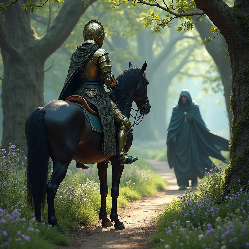 knight of pentacles and the hermit