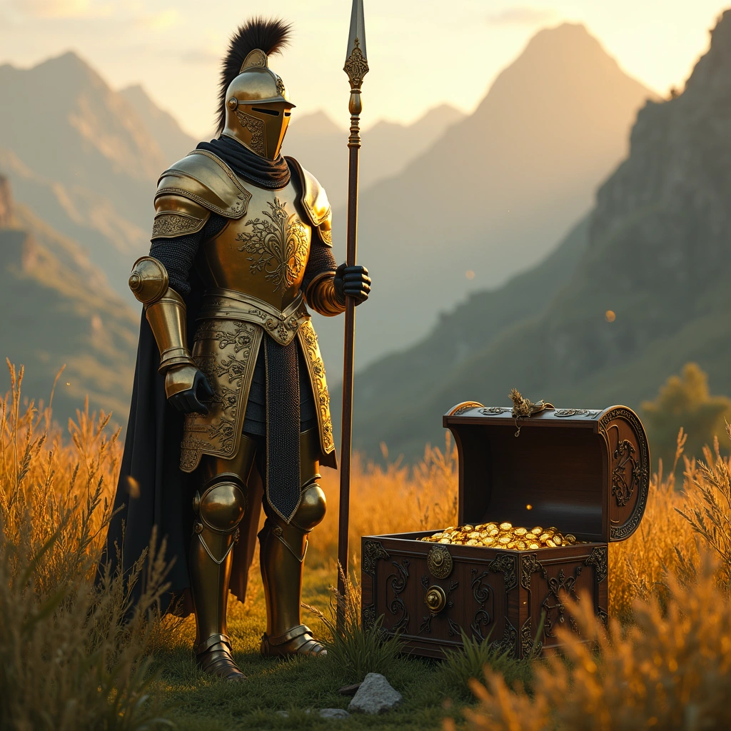 knight of pentacles and four of pentacles