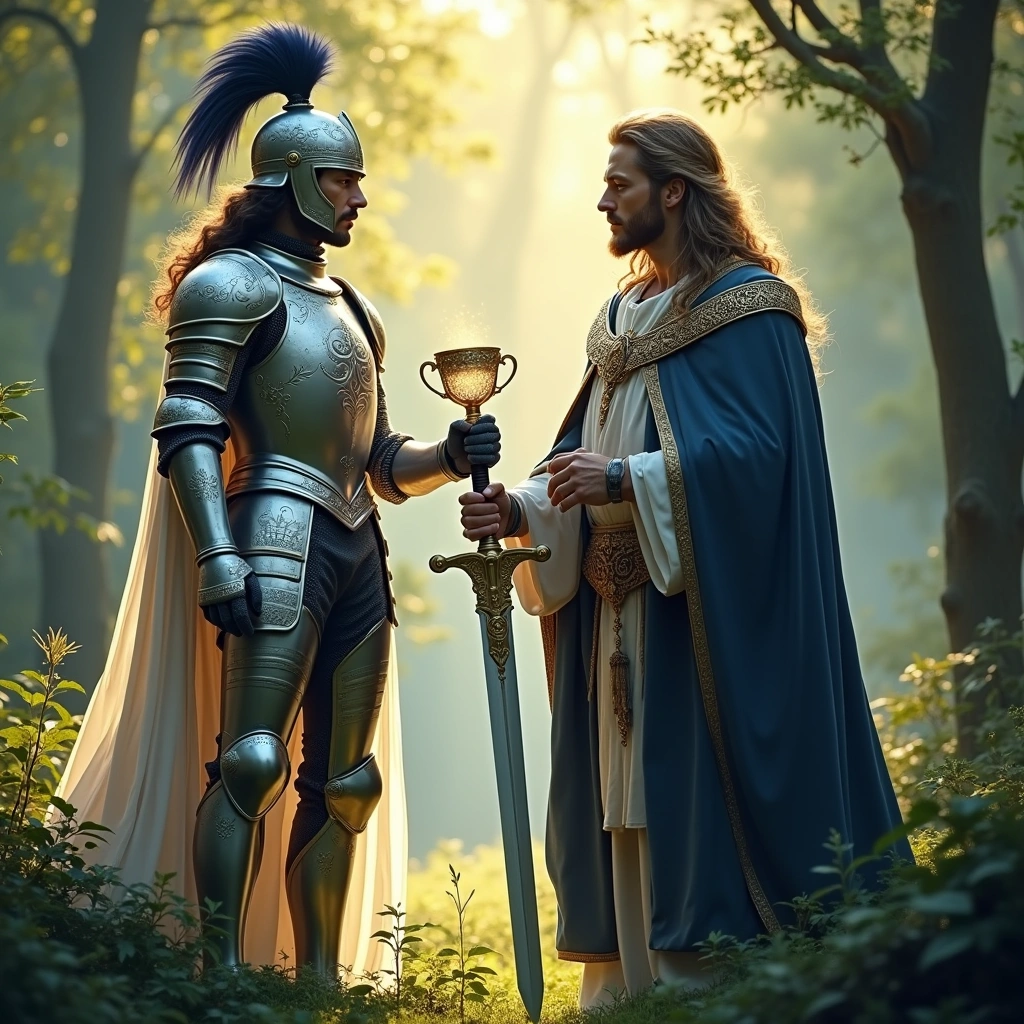 knight of cups and king of swords