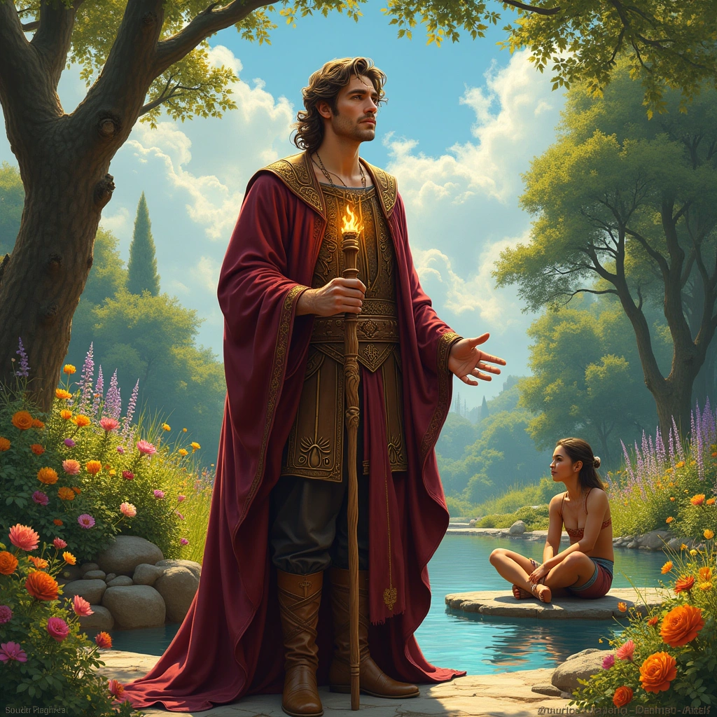 king of wands and six of pentacles