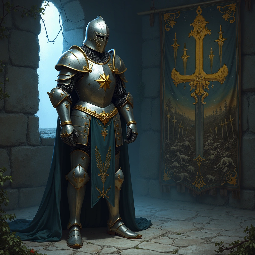 knight of pentacles and nine of swords