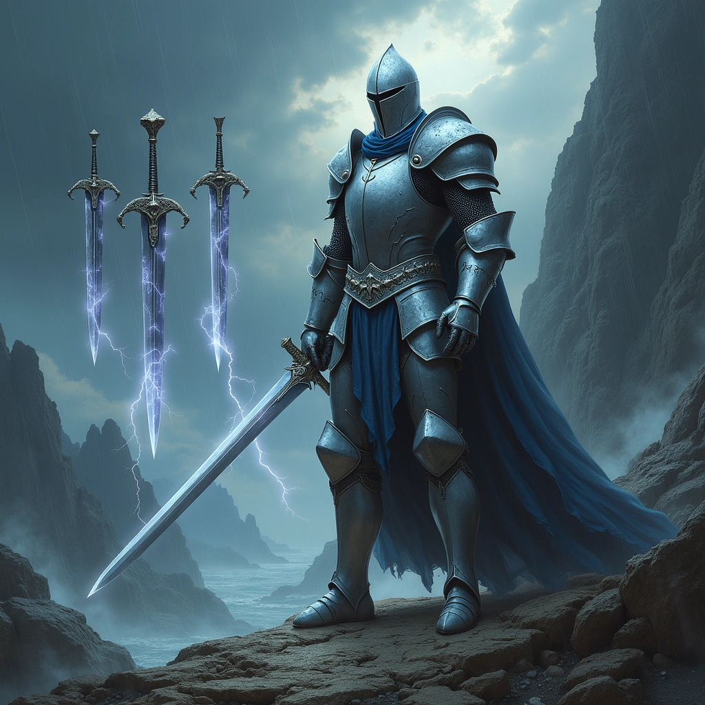 knight of swords and three of swords
