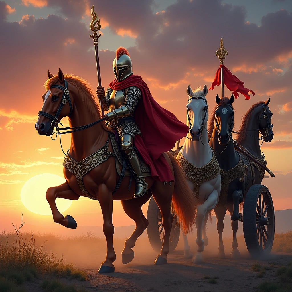 knight of wands and the chariot