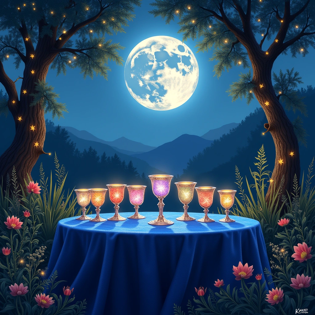 nine of cups and the moon