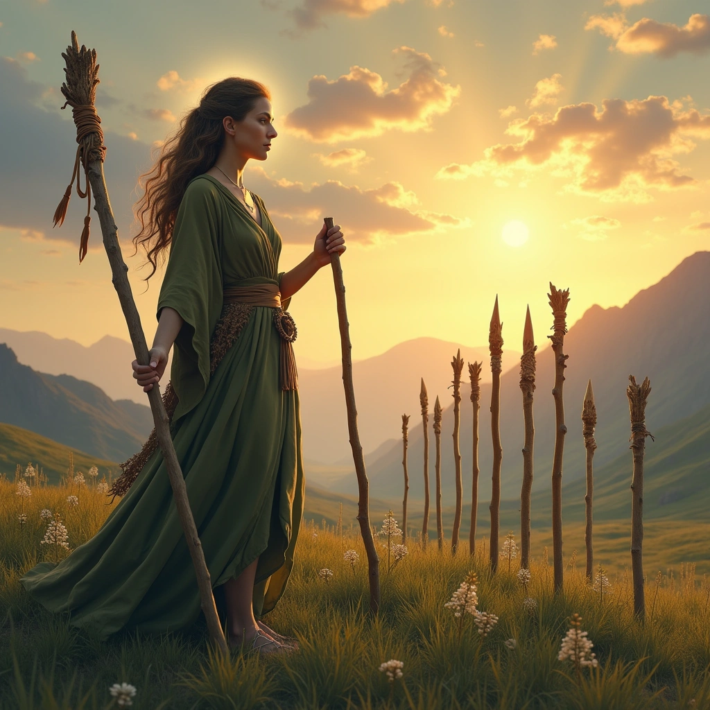 nine of wands and three of wands