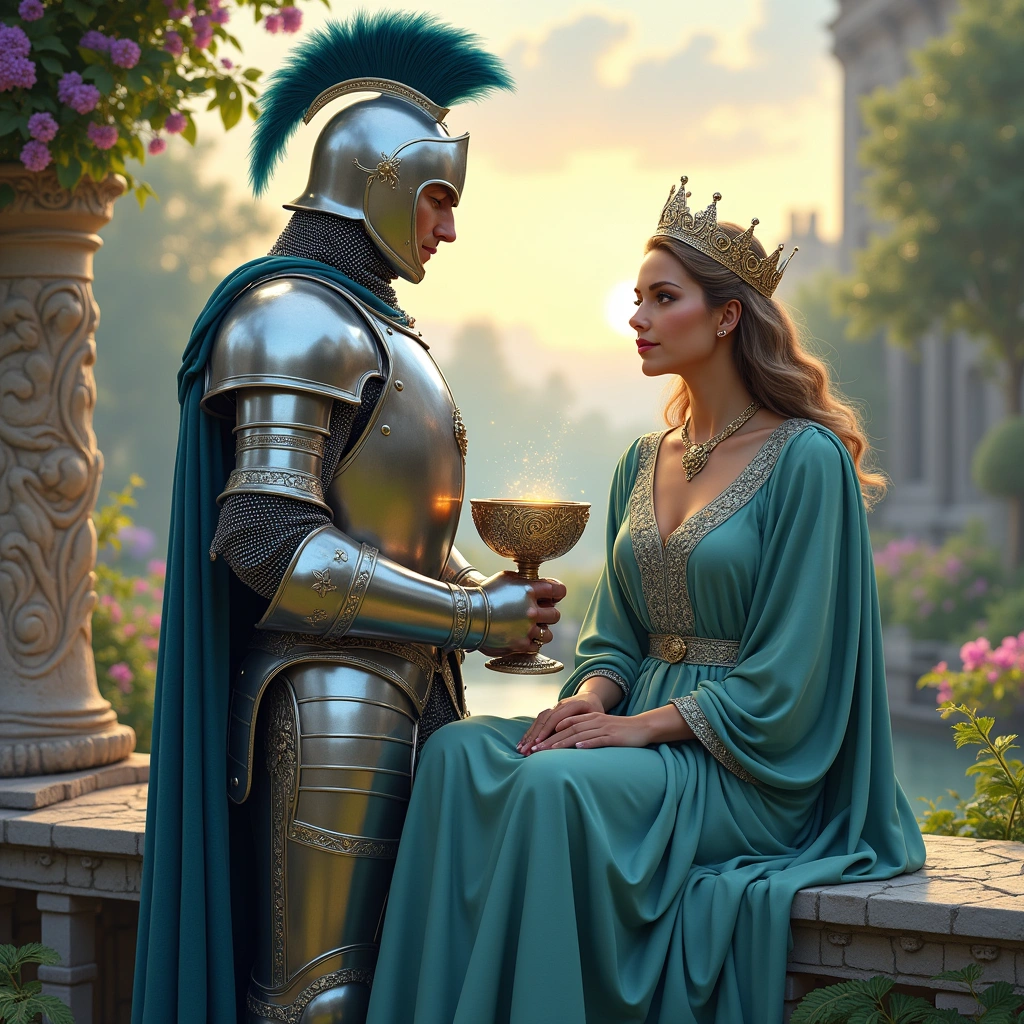 knight of swords and queen of cups