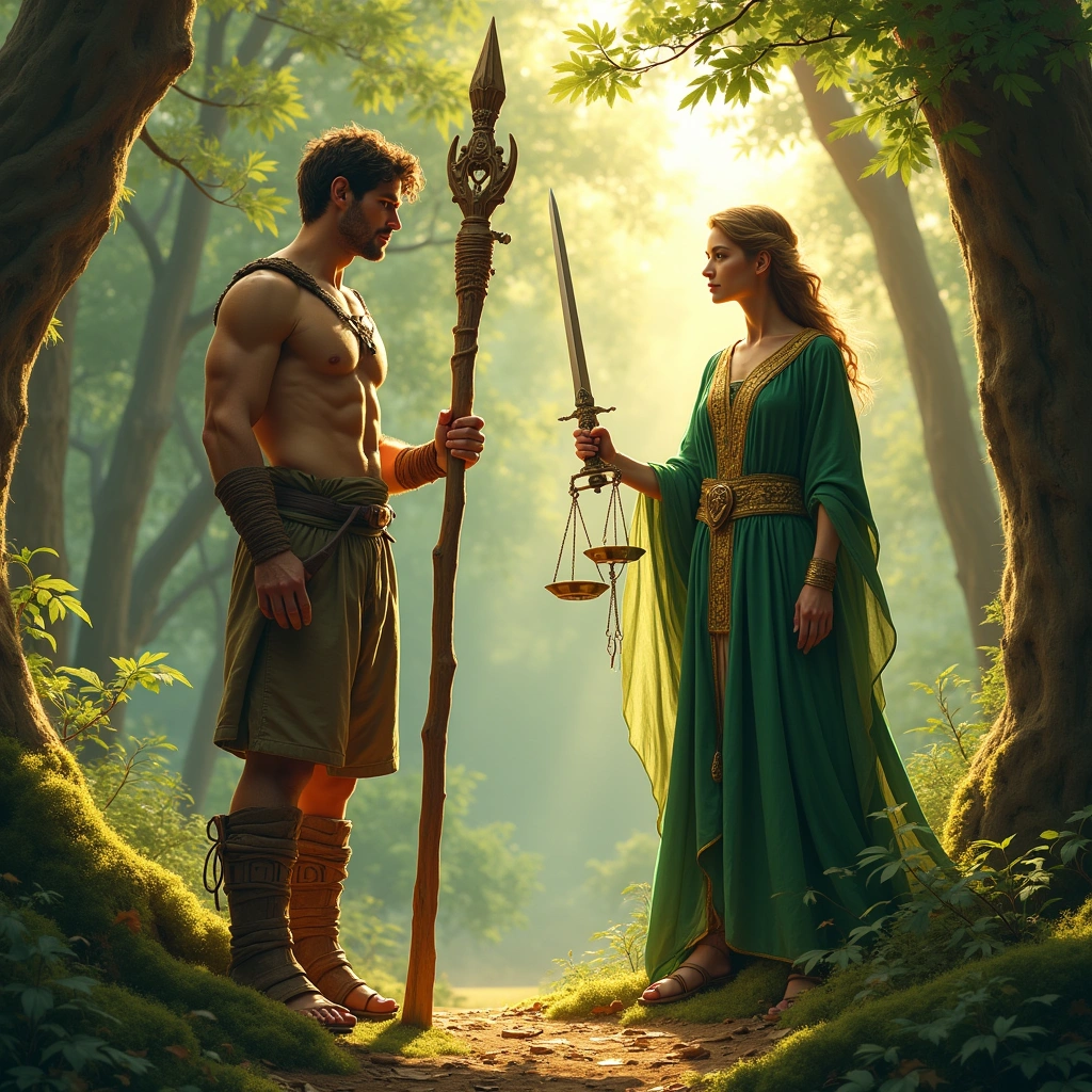 nine of wands and the justice