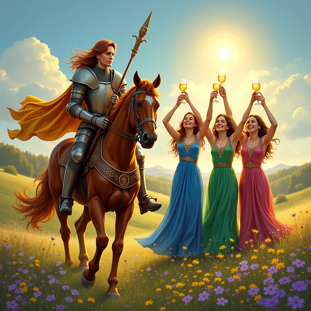 knight of wands and three of cups