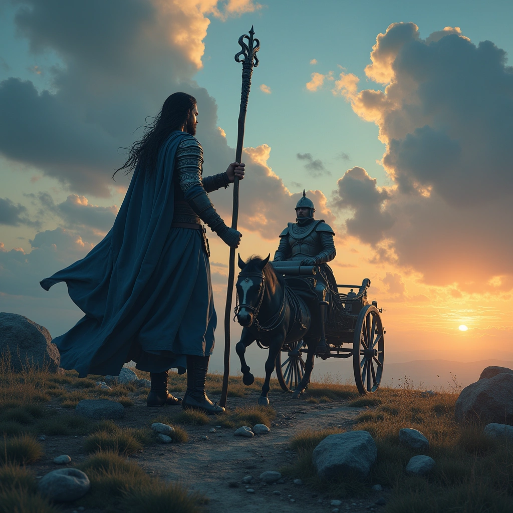 nine of wands and the chariot