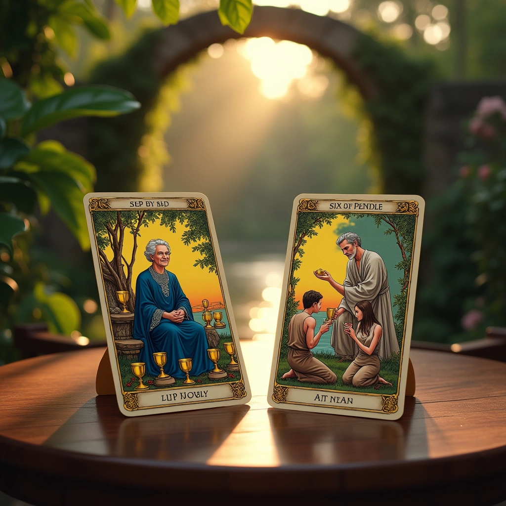nine of cups and six of pentacles