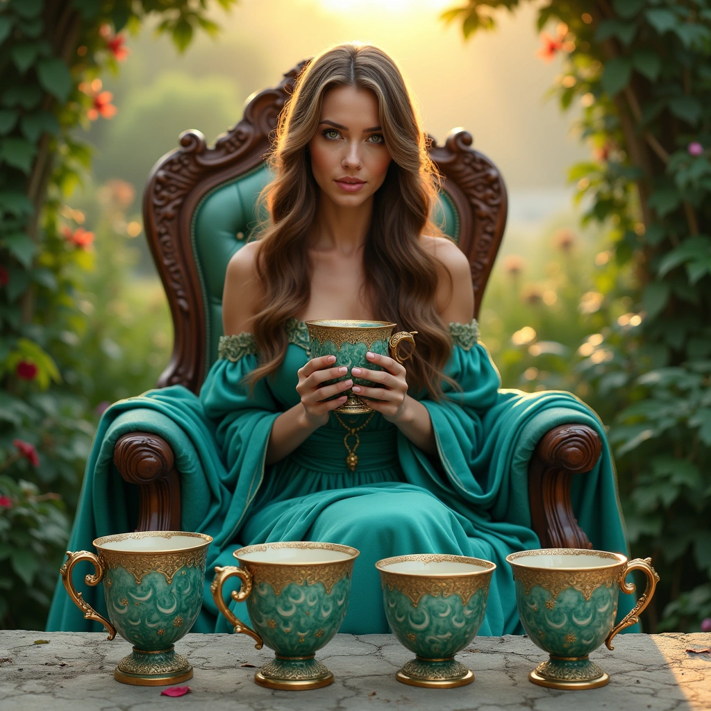 queen of cups and four of cups