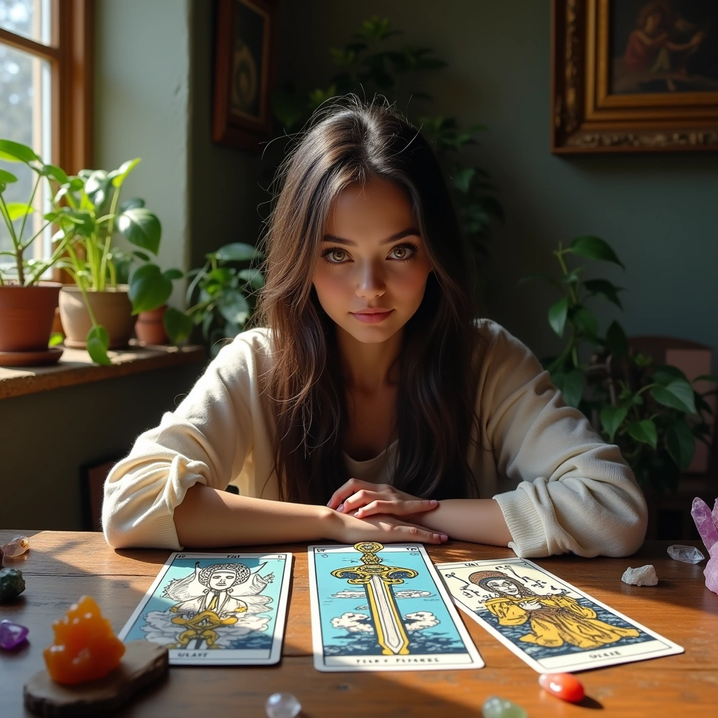 page of swords and eight of pentacles