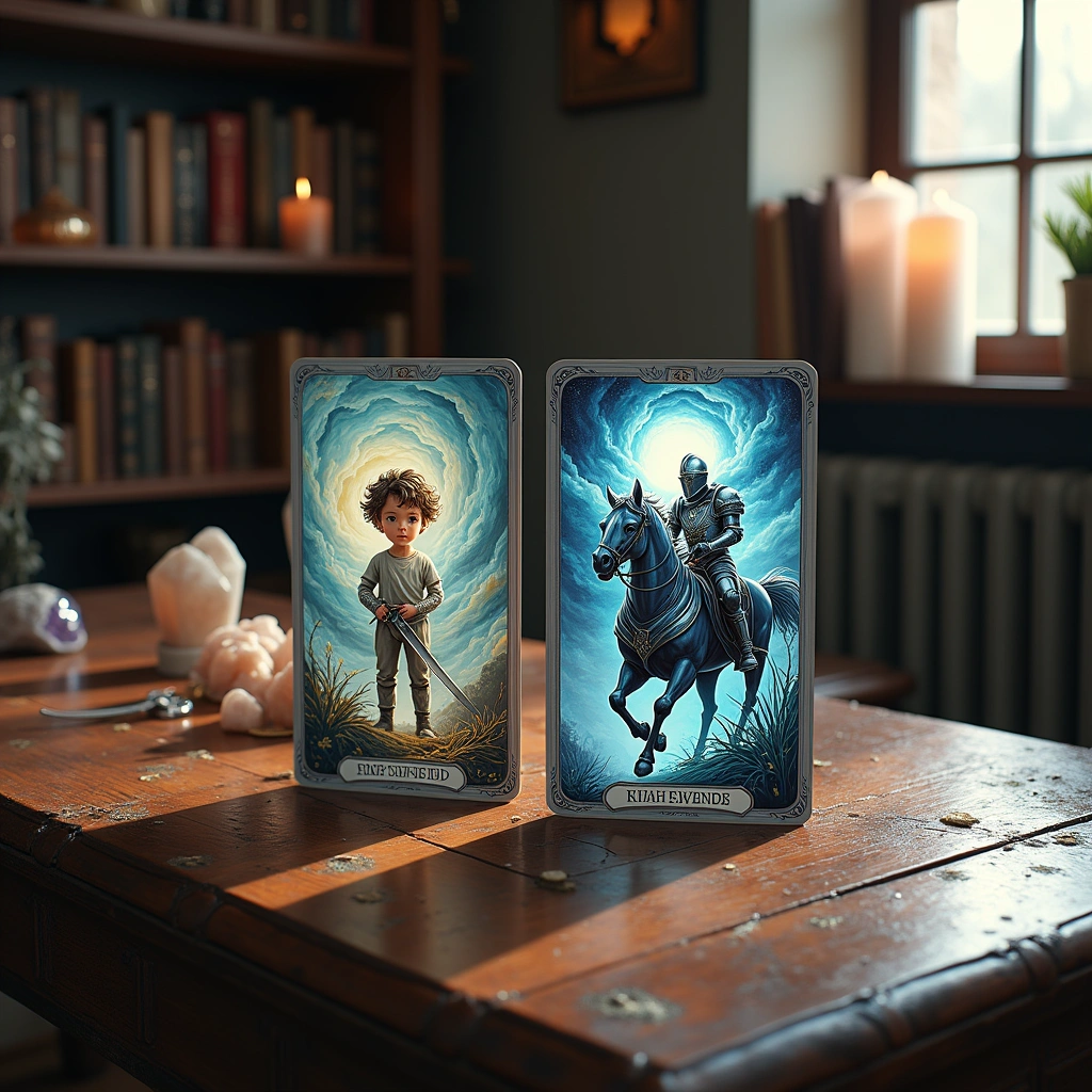 page of swords and knight of swords