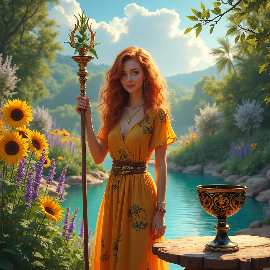 page of wands and four of cups