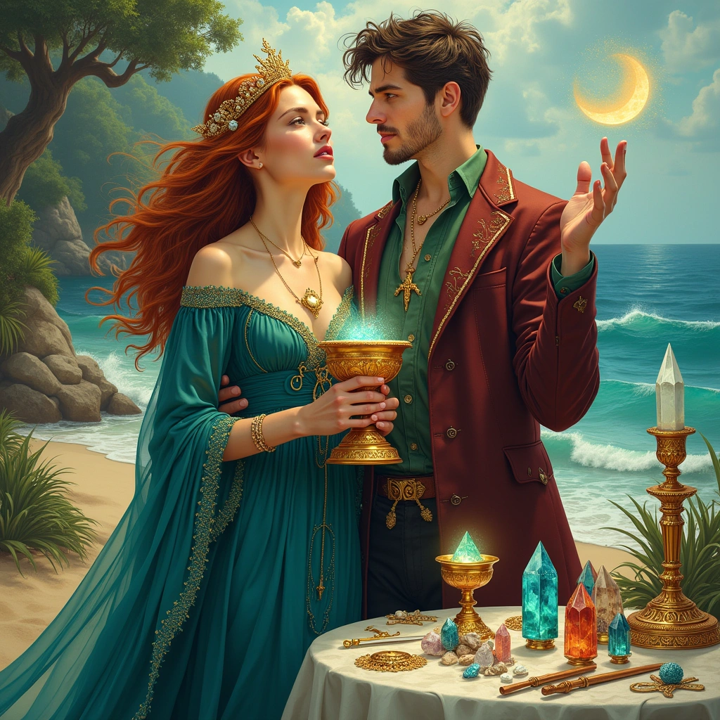 queen of cups and the magician