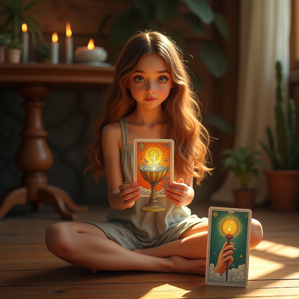 page of cups and ace of wands