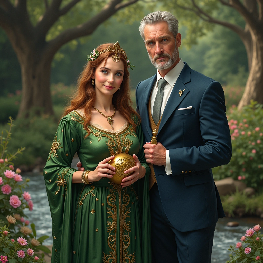queen of pentacles and king of swords