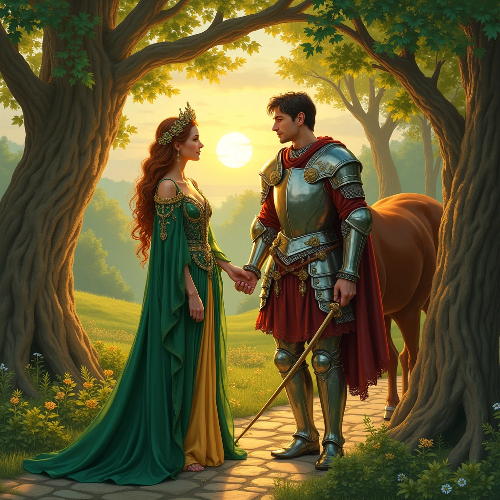 queen of pentacles and knight of pentacles