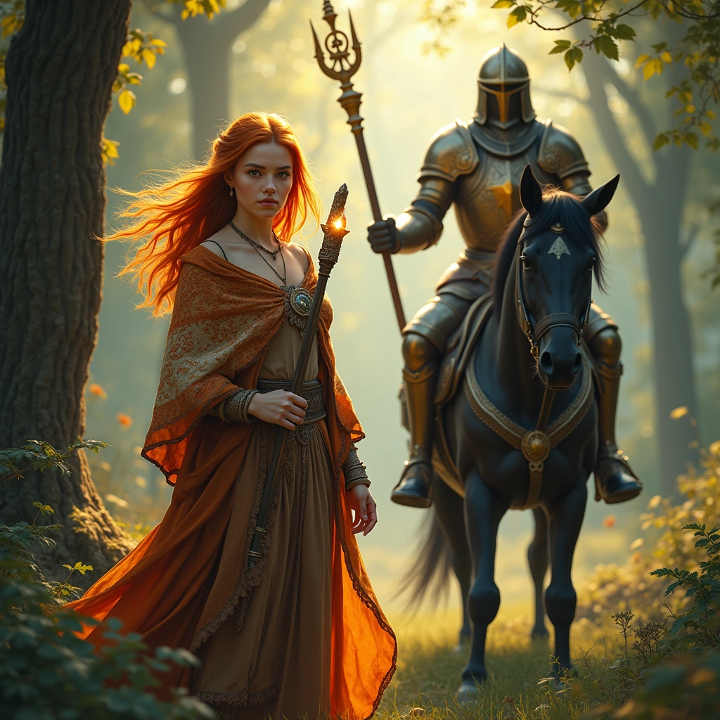 page of wands and knight of pentacles