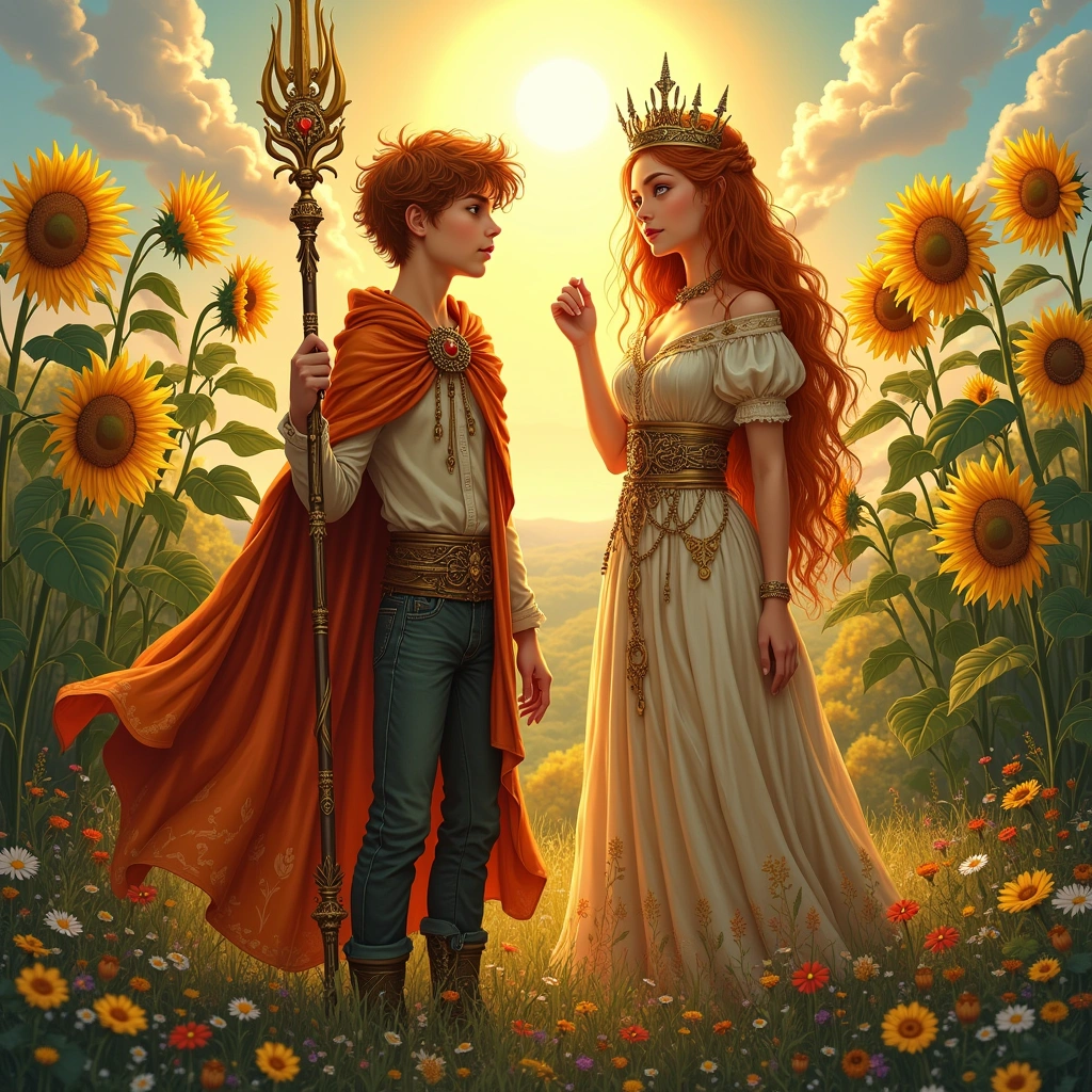 page of wands and queen of wands