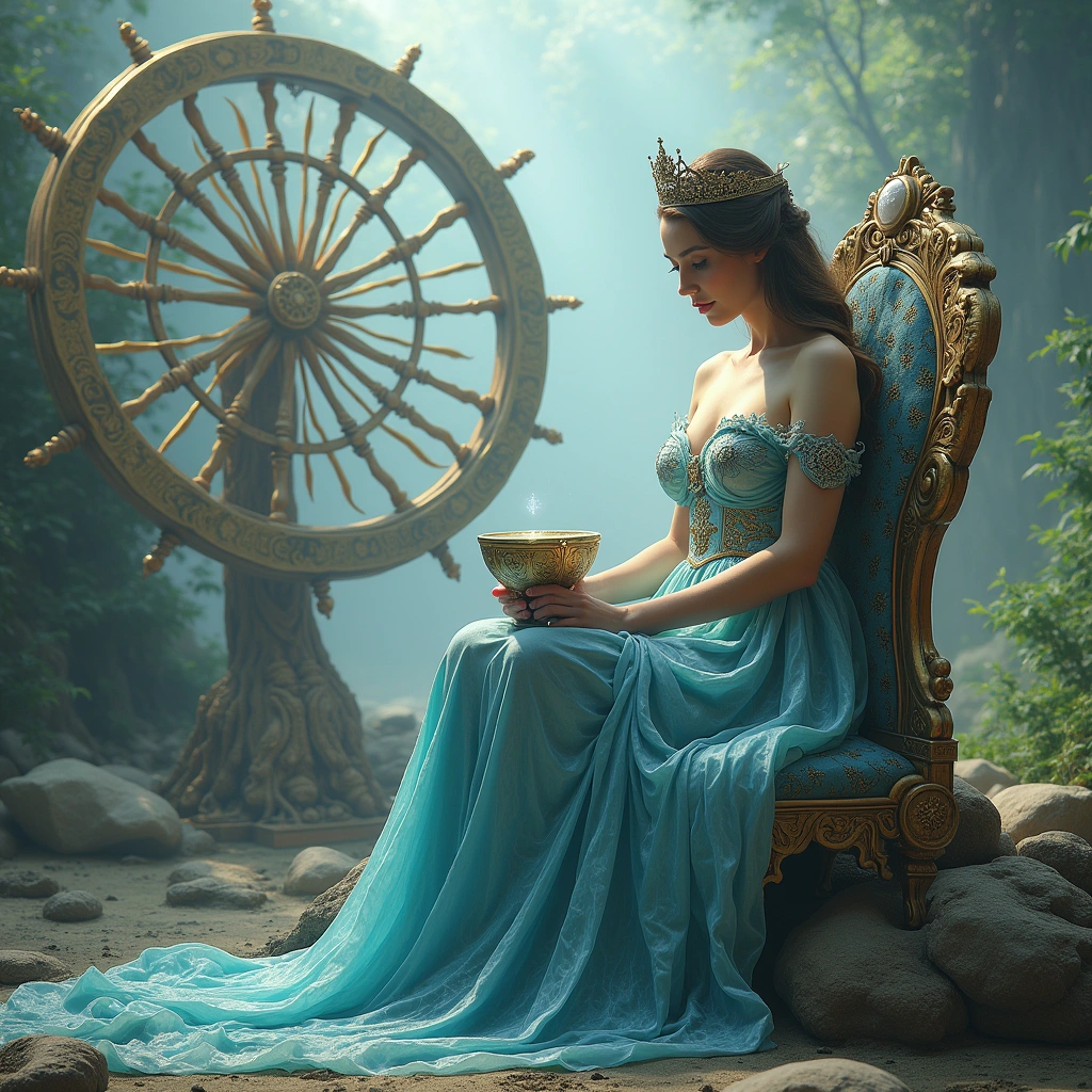 queen of cups and the wheel of fortune