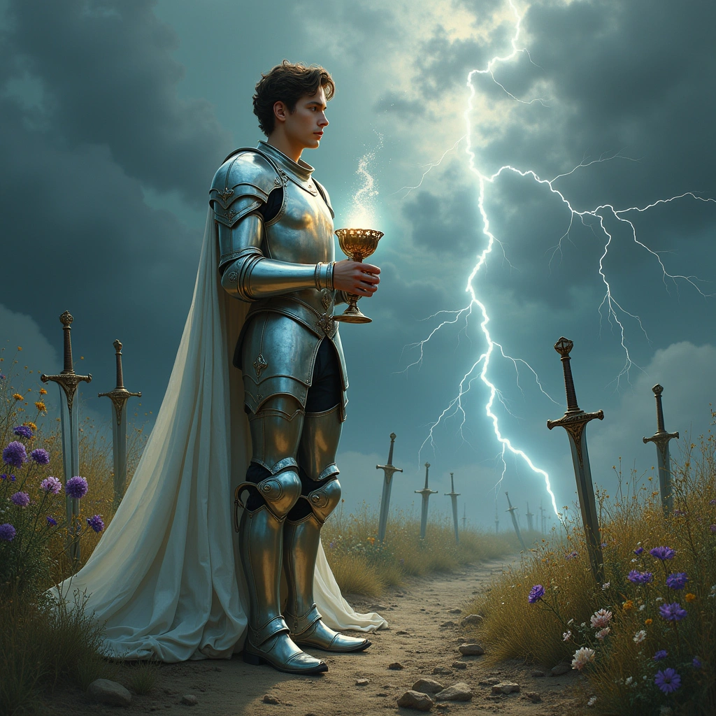 knight of cups and five of swords