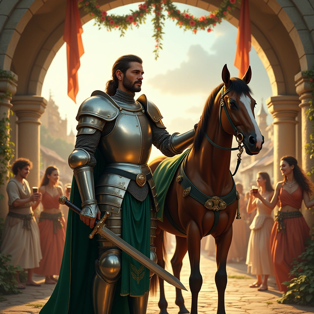 knight of pentacles and four of wands